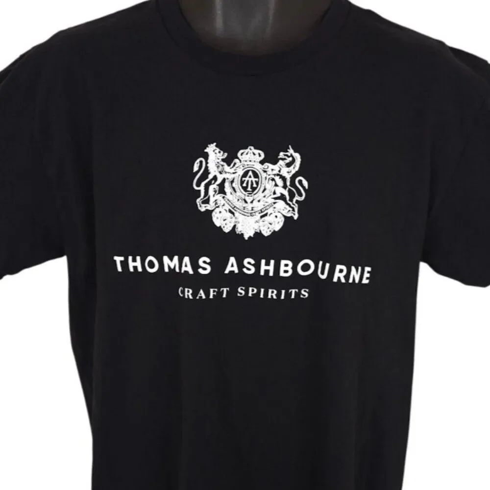 Thomas Ashbourne T Shirt Mens Size Large Black Craft Spirits Wildly Dignified